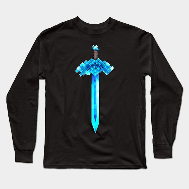 minecraft sword Long Sleeve T-Shirt by Ninja banana